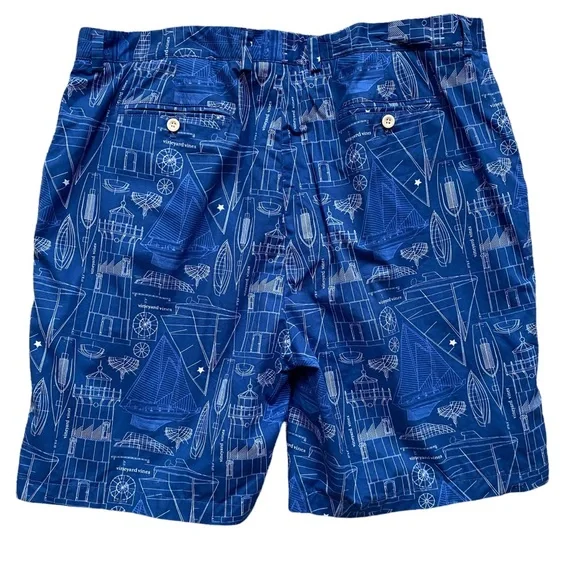 Vineyard Vines Cap Cod Blueprint Breaker Shorts - Picture 7 of 8
